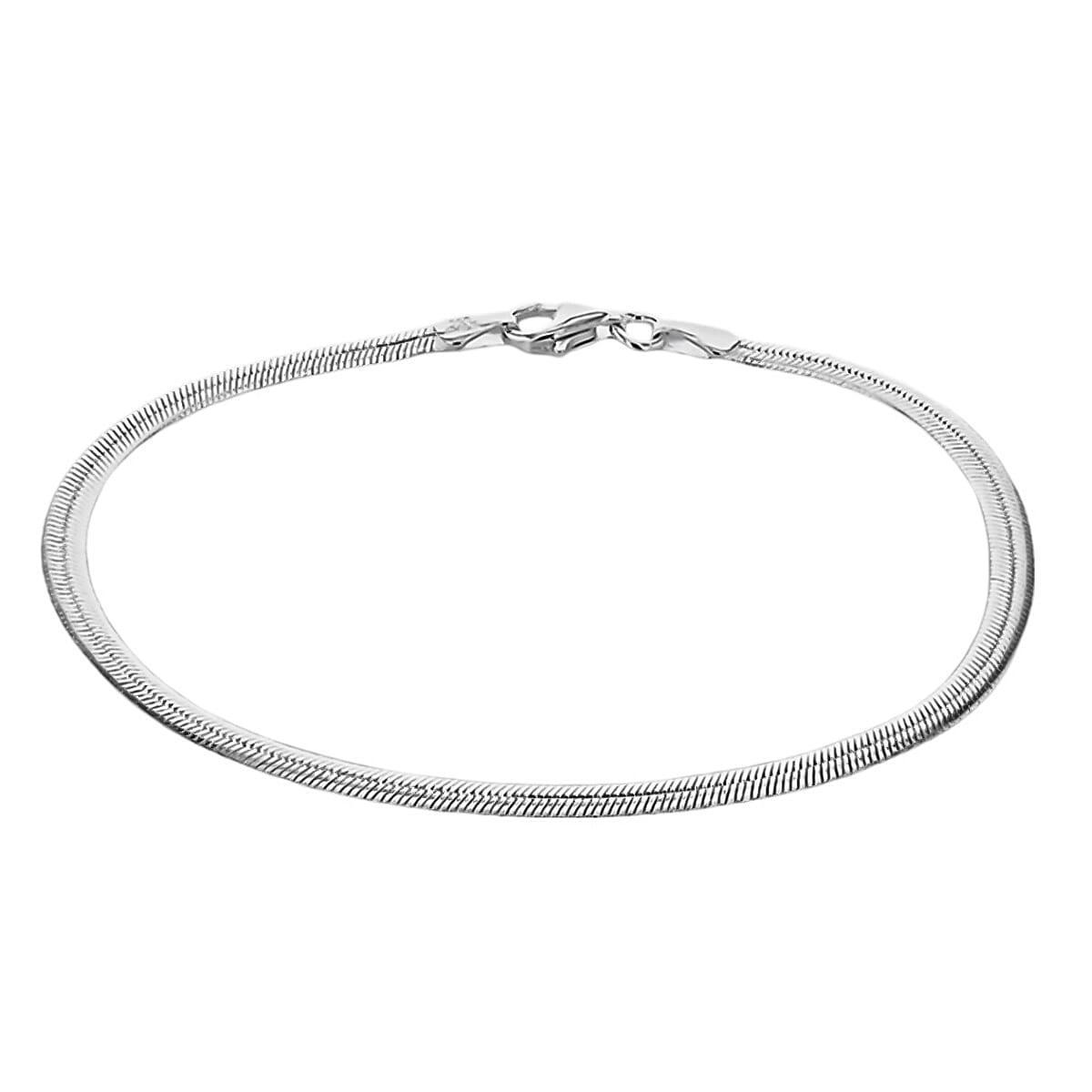 Vicenza Luxury Edition - Sterling Silver Flat Snake Chain Bracelet (Size - 7) 7737940 0
