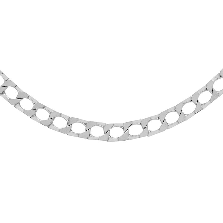 Sterling Silver Flat Square Curb Chain 20 Inch 7315203 2