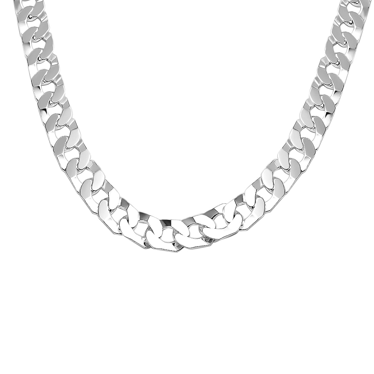 Hatton Garden CloseOut- Sterling Silver Solid Curb Necklace (Size - 22), Silver Wt. 53.30 Gms 7629009 0