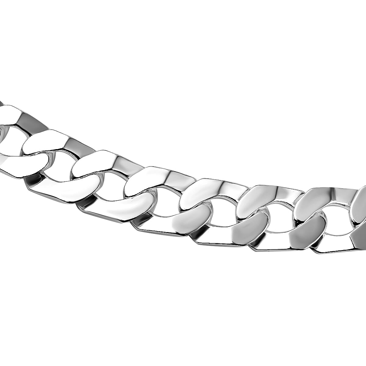 Hatton Garden CloseOut- Sterling Silver Solid Curb Necklace (Size - 22), Silver Wt. 53.30 Gms 7629009 2