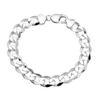 Vichenza Close Out - Sterling Silver Flat Curb Bracelet (Size - 8.5), Silver Wt. 30 Gms