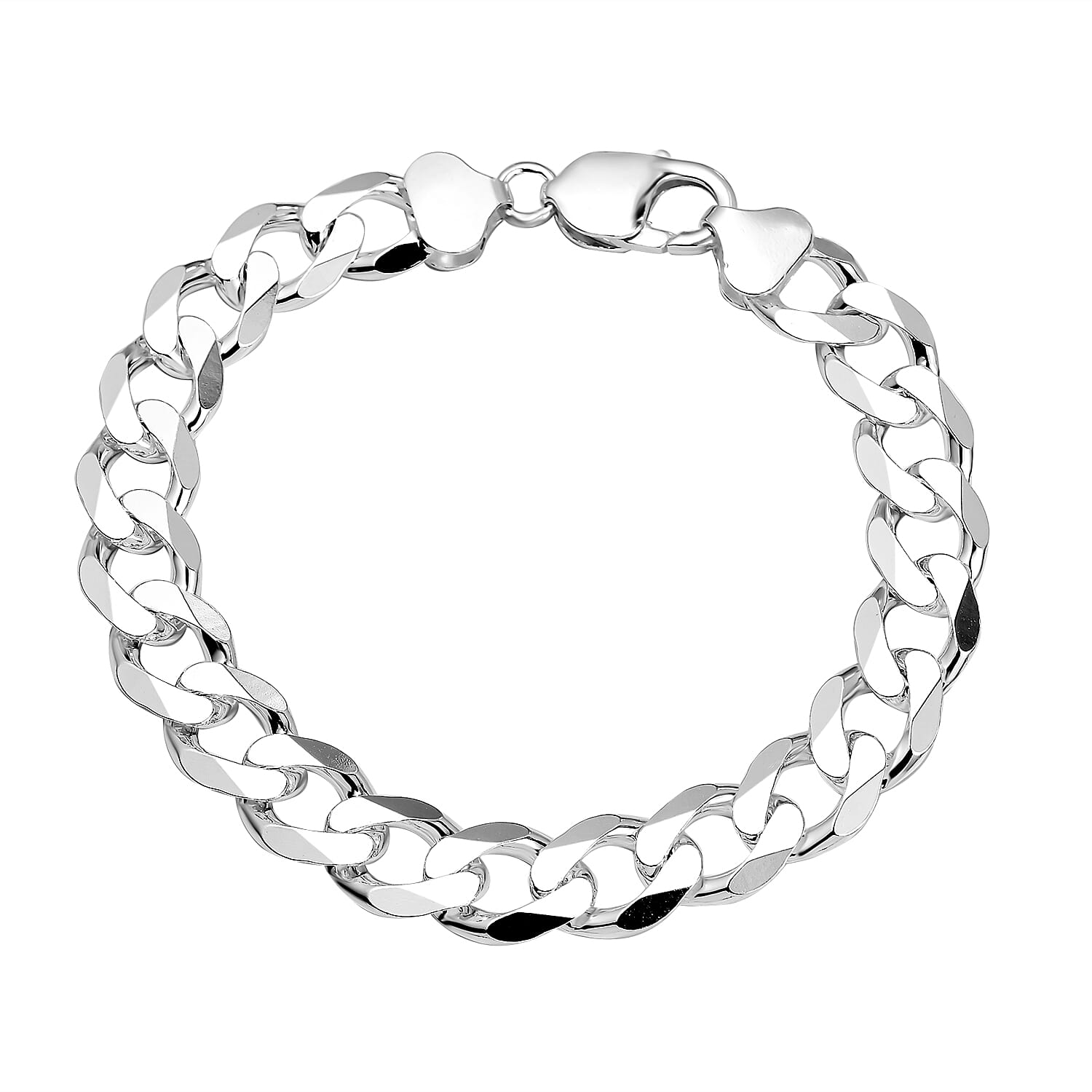 Sterling Silver Flat Curb  Bracelet (Size - 8.5), Silver Wt. 29.77 Gms 7347529 0