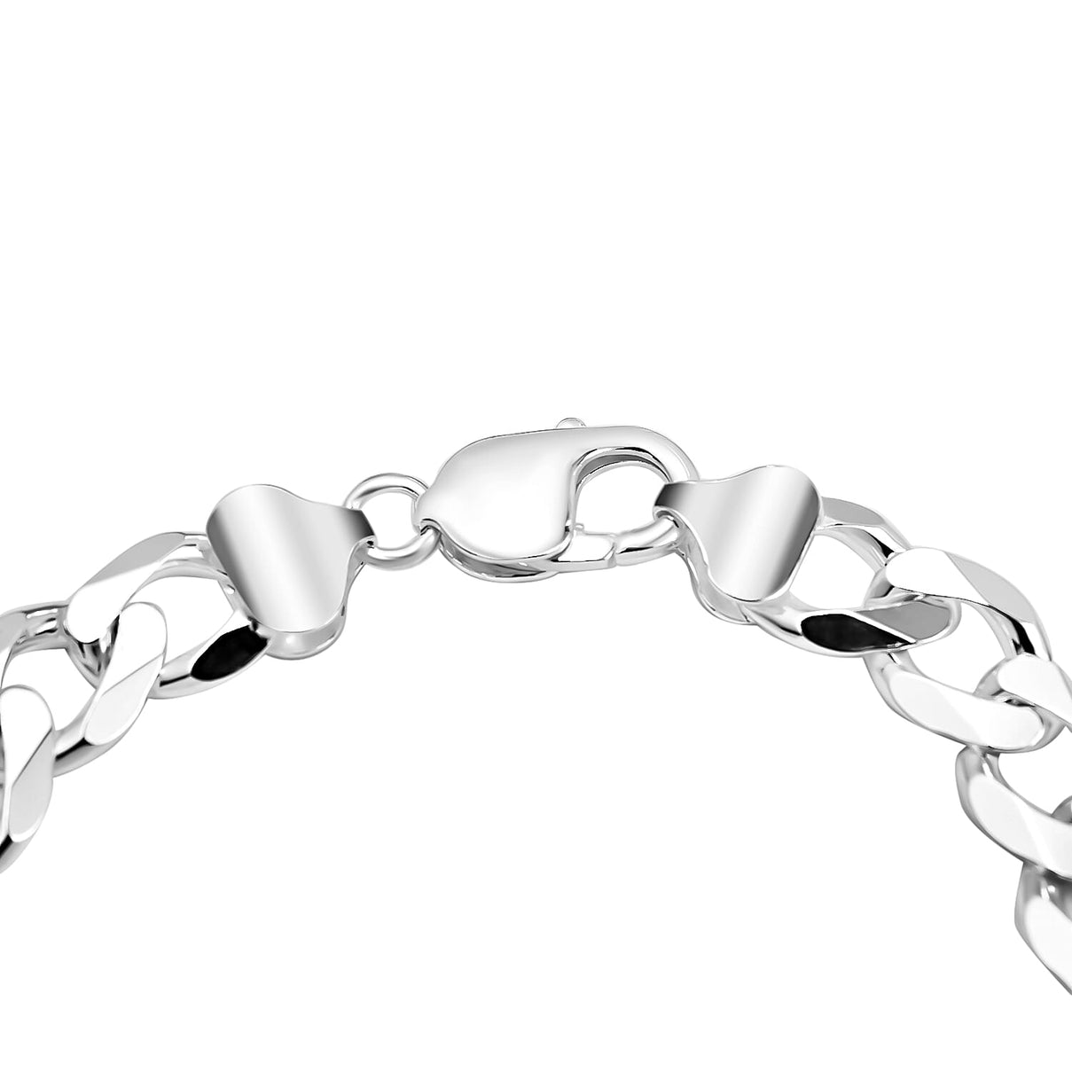 Sterling Silver Flat Curb  Bracelet (Size - 8.5), Silver Wt. 29.77 Gms 7347529 2