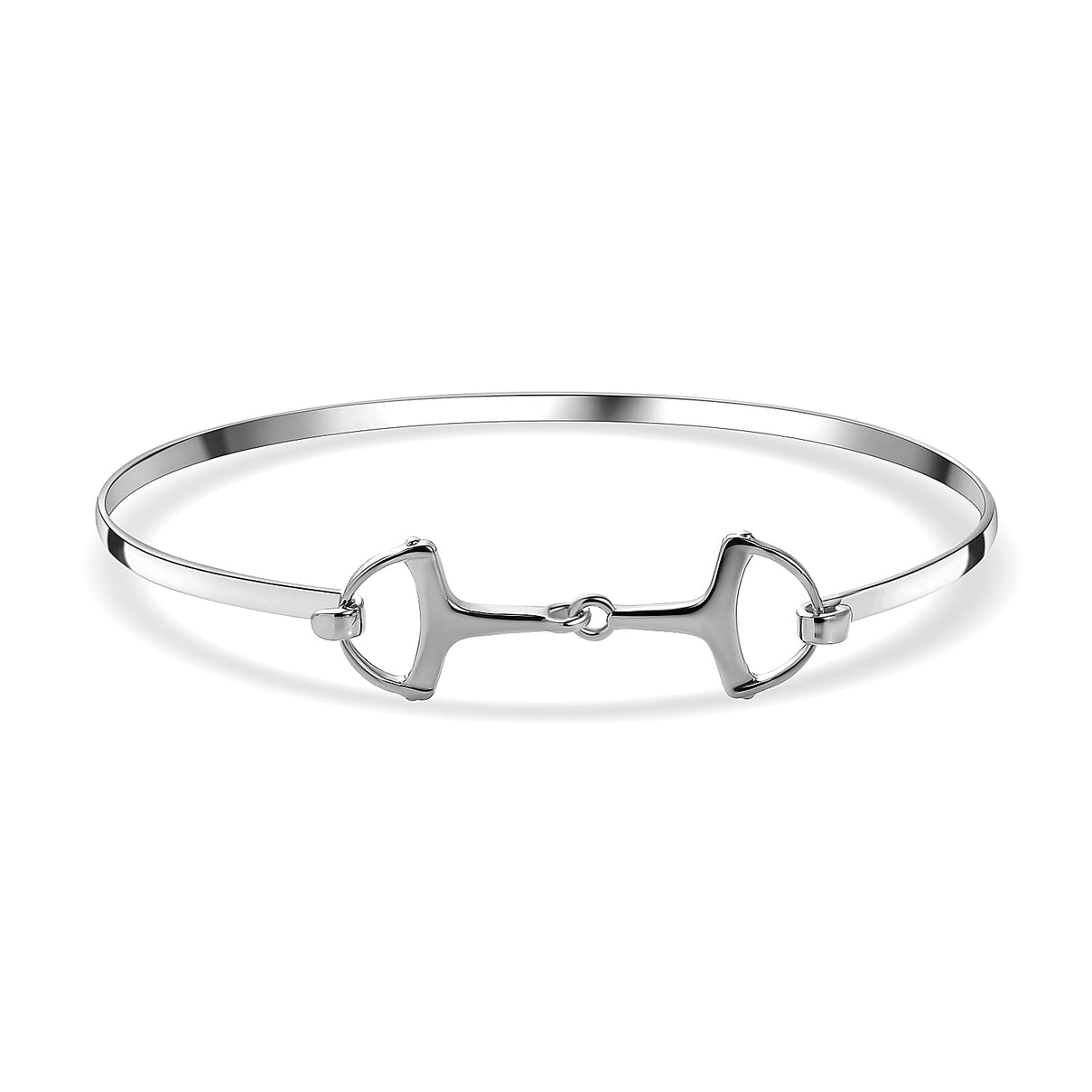 Vicenza Closeout - D'Joy Handmade Sterling Silver Snaffle Bangle (Size 7.5) 7633990 0