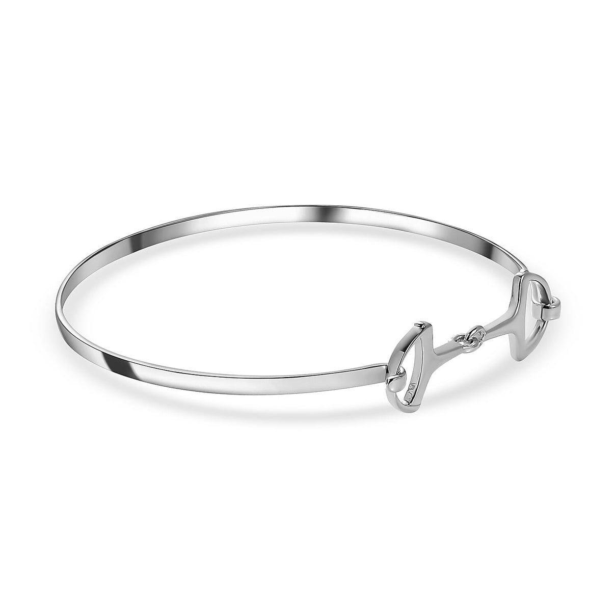 Vicenza Closeout - D'Joy Handmade Sterling Silver Snaffle Bangle (Size 7.5) 7633990 4