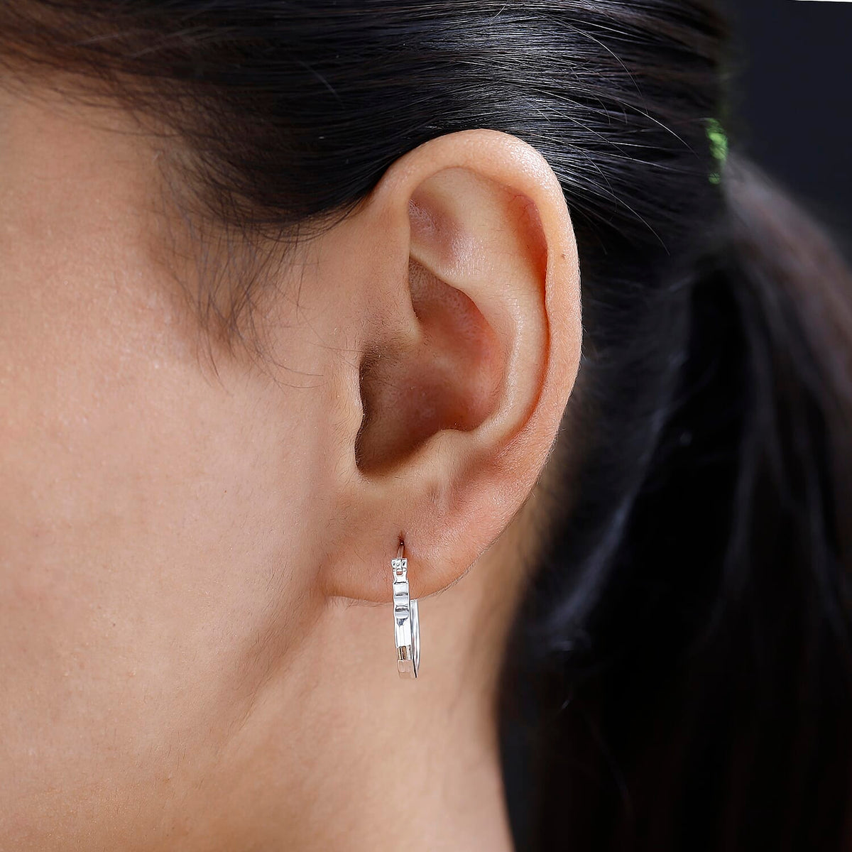 Closeout-Sterling Silver Full Hoop Earrings 7532582 3