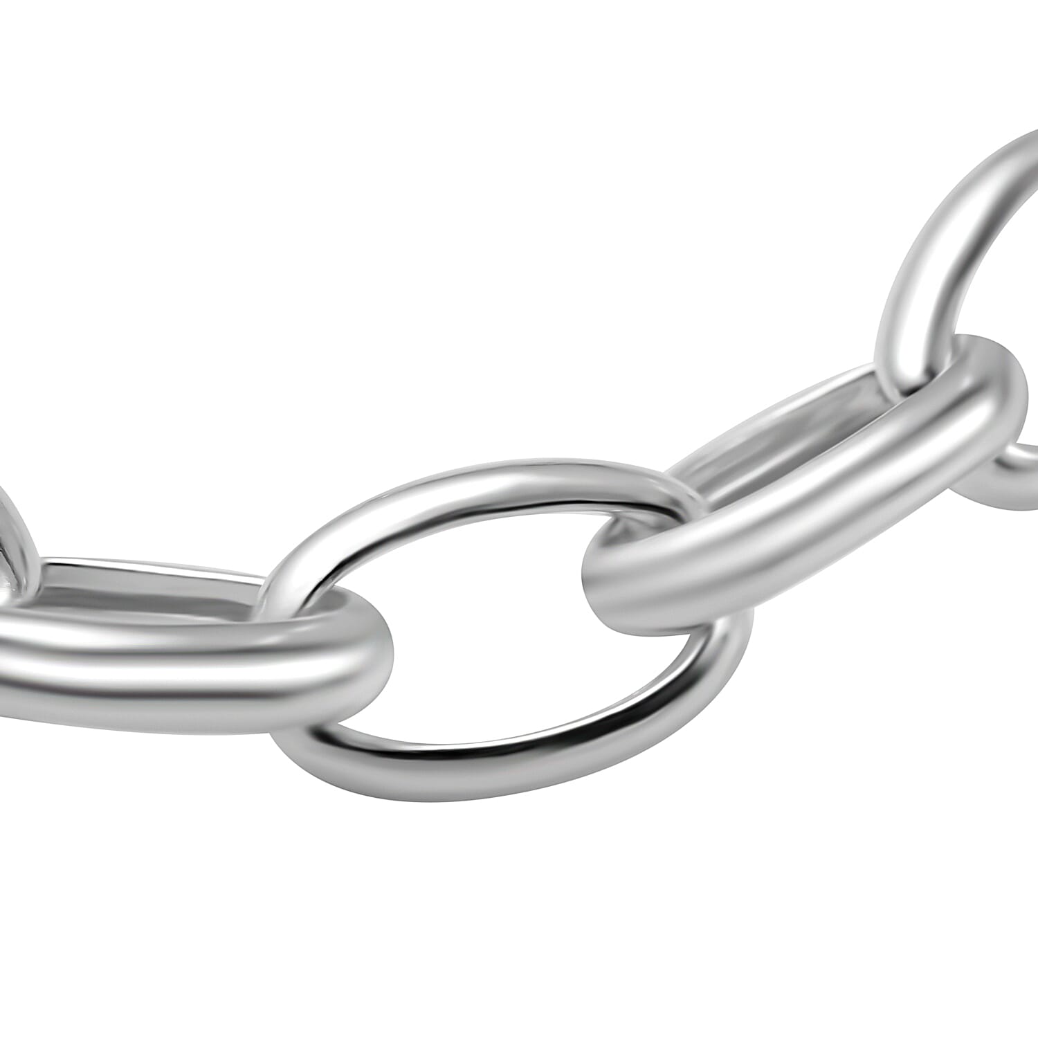 La Bella - Italian Made Sterling Silver Glossy Bracelet (Size 7.5), Silver Wt. 14.40 Gms. 7648750 2