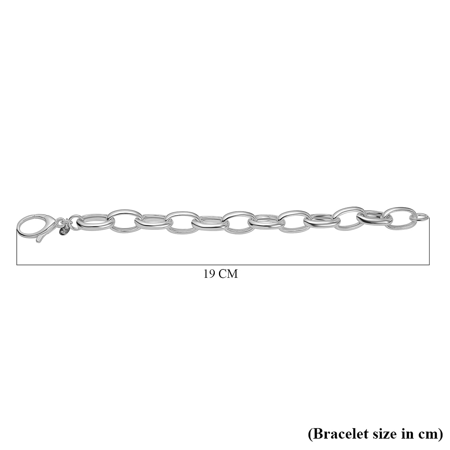 La Bella - Italian Made Sterling Silver Glossy Bracelet (Size 7.5), Silver Wt. 14.40 Gms. 7648750 4