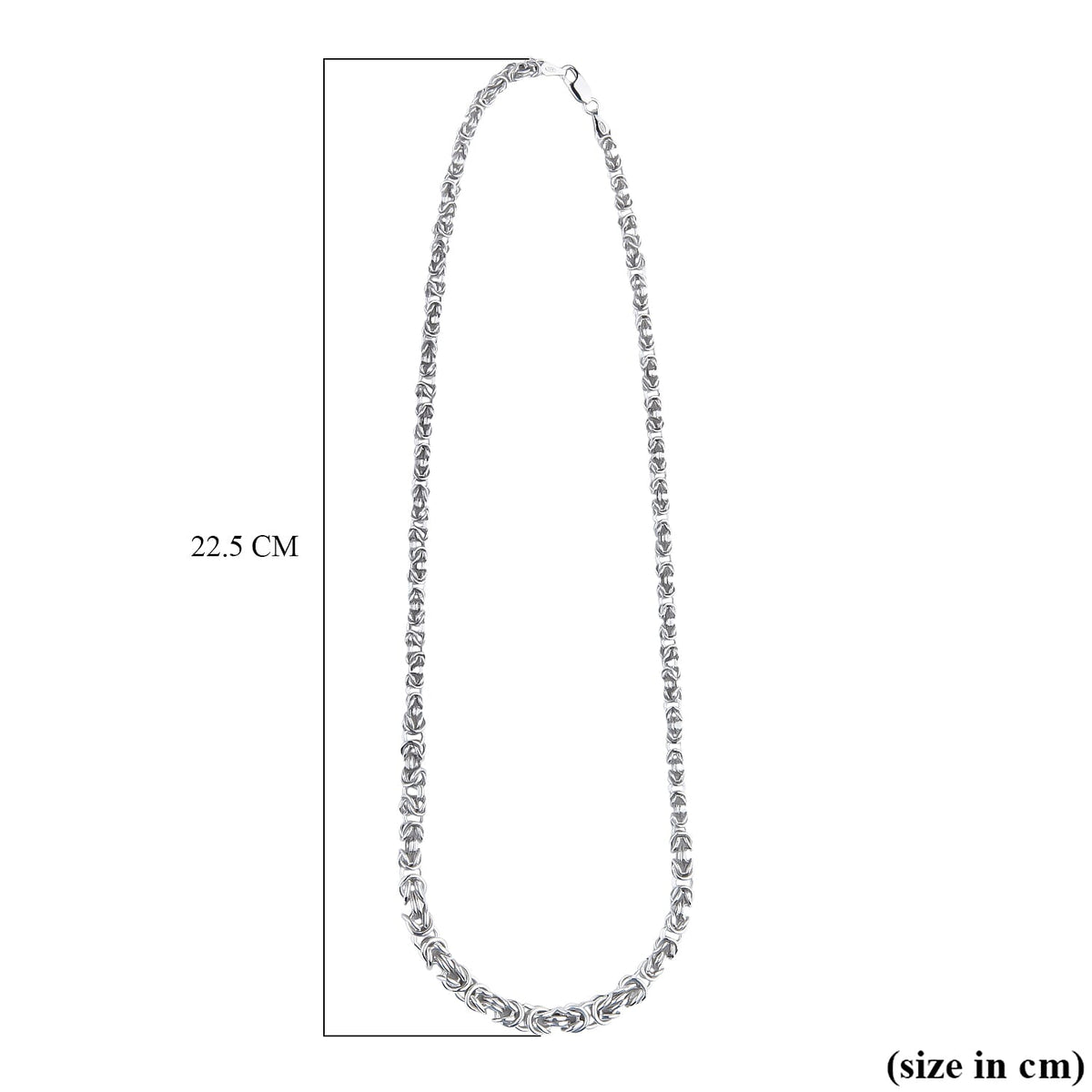 Sterling Silver Graduated Byzantine Necklace (Size 18) 8376270 5