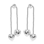 Sterling Silver Heart Drop Earrings