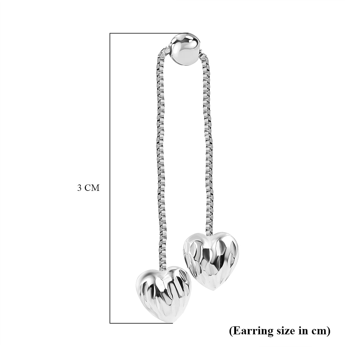 Sterling Silver Heart Drop Earrings 7800576 4