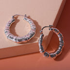 Sterling Silver Hoop Earrings, Silver Wt. 7.00 Gms