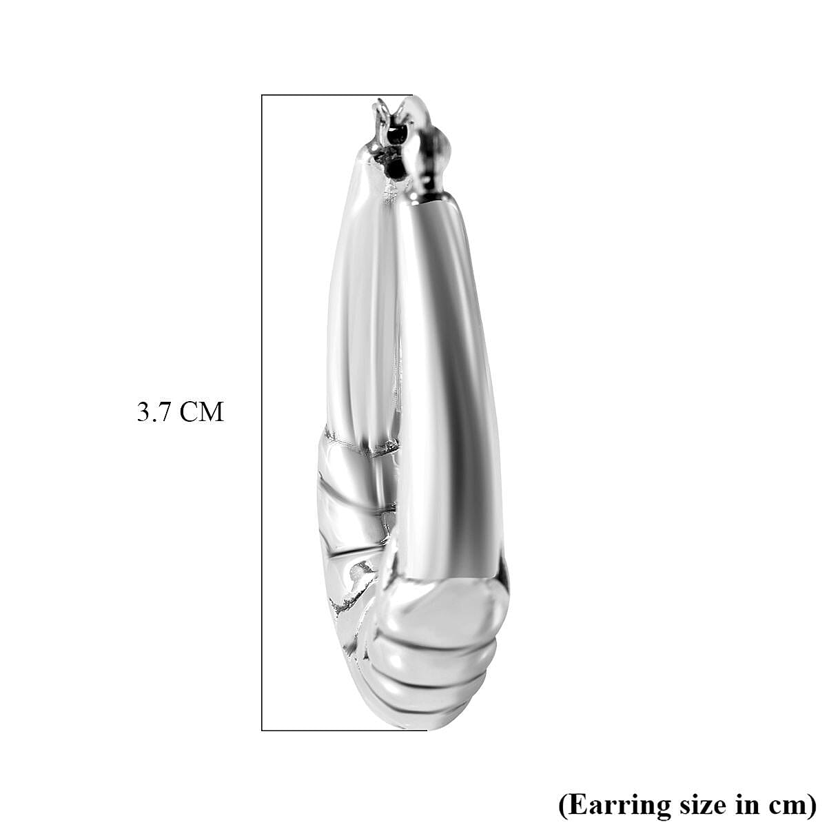 Sterling Silver Hoop Earrings (With Clasp) 7305335 5