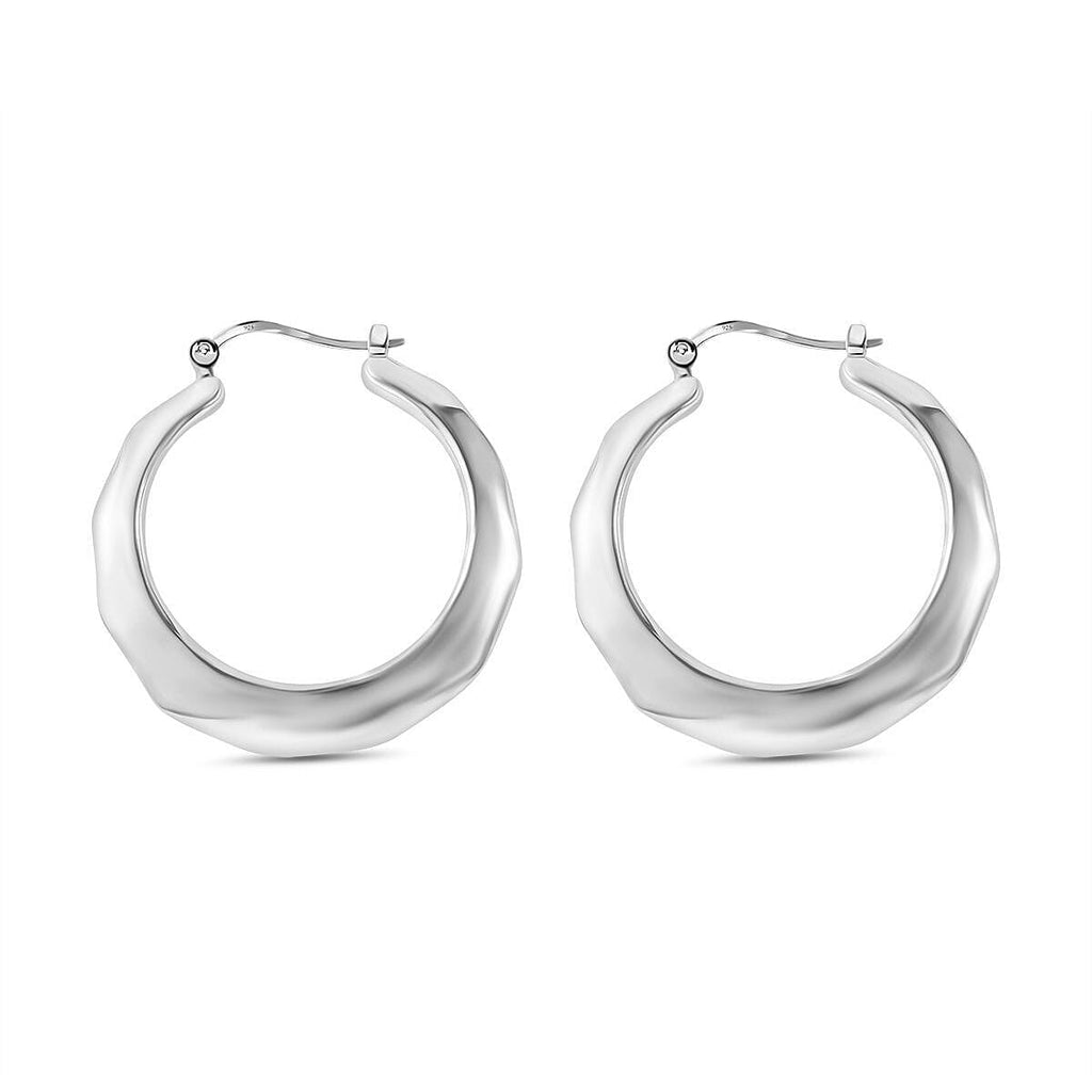 Sterling Silver Hoop Earrings, Silver Wt. 7.04 Gms