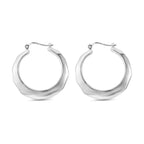 Sterling Silver Hoop Earrings, Silver Wt. 7.04 Gms