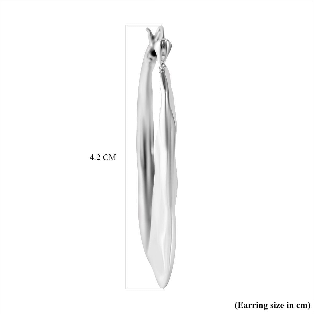 Sterling Silver Hoop Earrings (With Clasp) 7305298 5