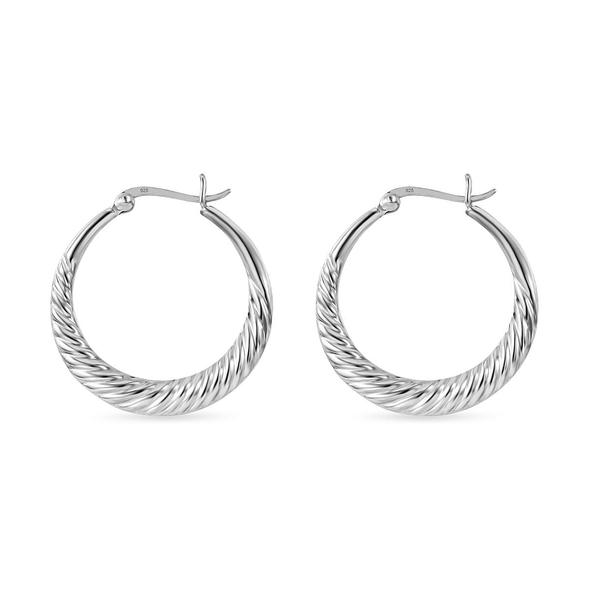Sterling Silver Hoop Earrings 7791025 3