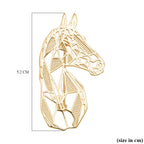Sterling Silver Horse Head Brooch in Yellow Gold Plated, Silver Wt. 6.50 Gms.
