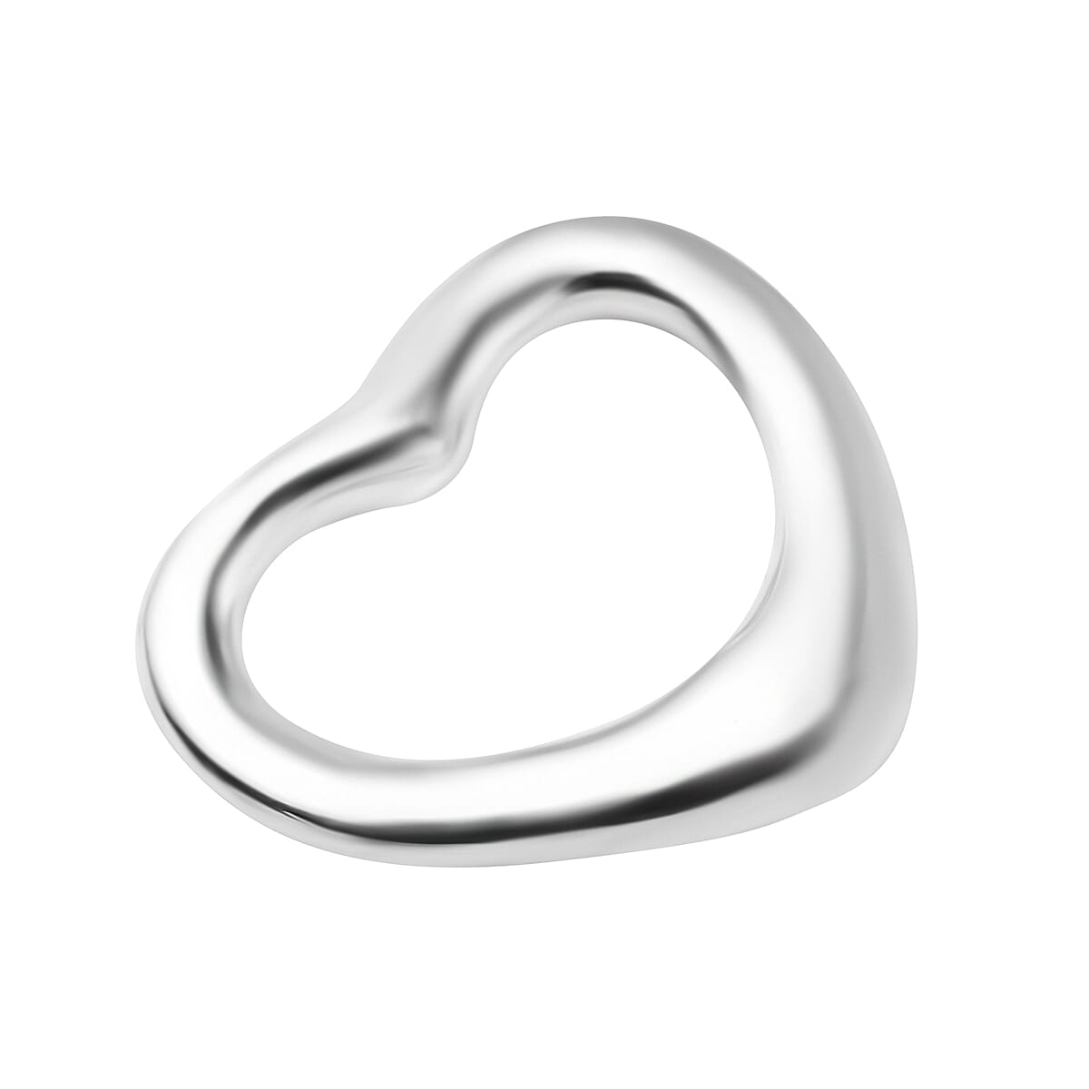 Sterling Silver Large Float Heart Pendant 7710808 2
