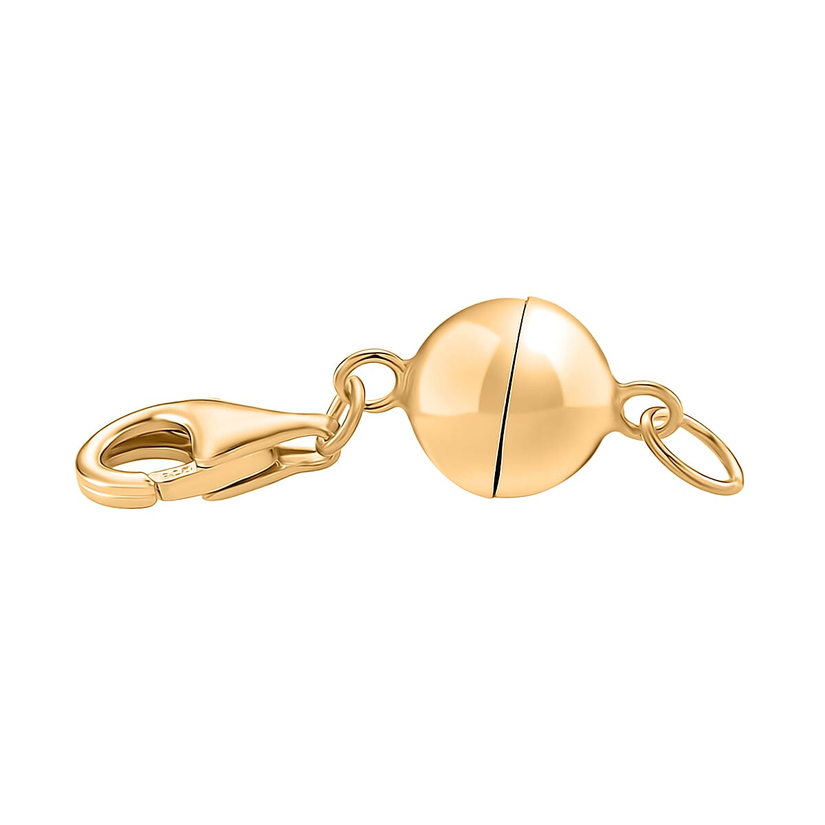 Sterling Silver Magnetic Lock with Lobster Clasp in Yellow Gold Plated 8194633 2
