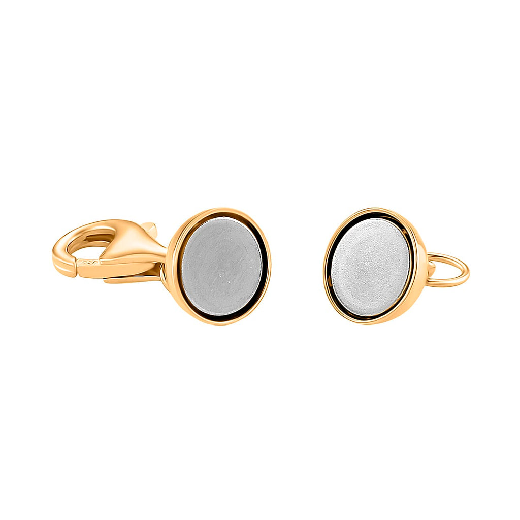 Sterling Silver Magnetic Lock with Lobster Clasp in Yellow Gold Plated