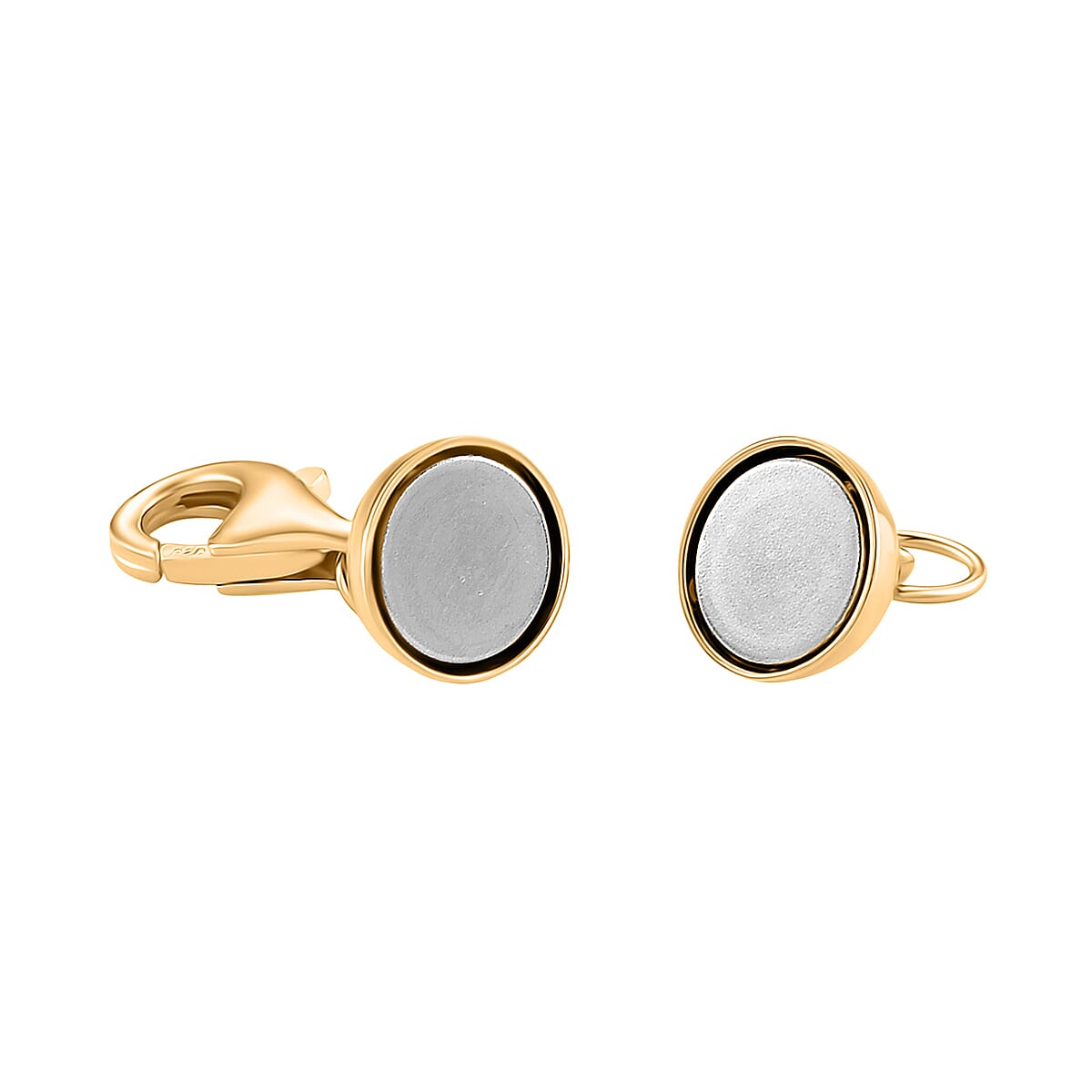Sterling Silver Magnetic Lock with Lobster Clasp in Yellow Gold Plated 8194633 3