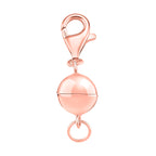Sterling Silver Magnetic Lock with Lobster Clasp in Rose Gold Plated