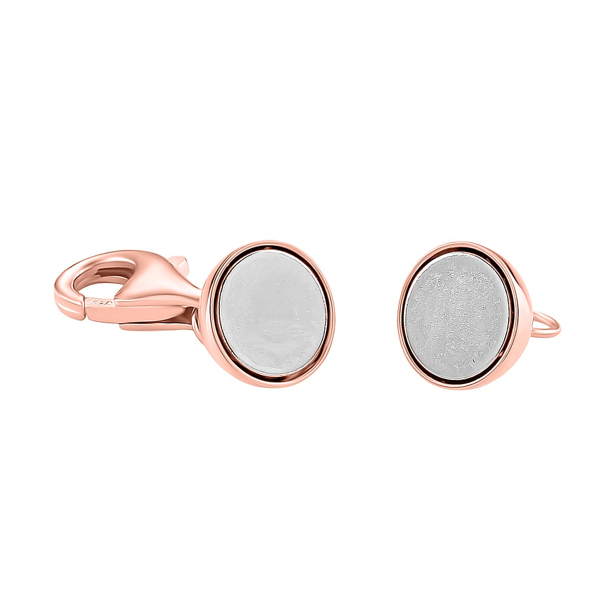 Sterling Silver Magnetic Lock with Lobster Clasp in Rose Gold Plating 8194647 3