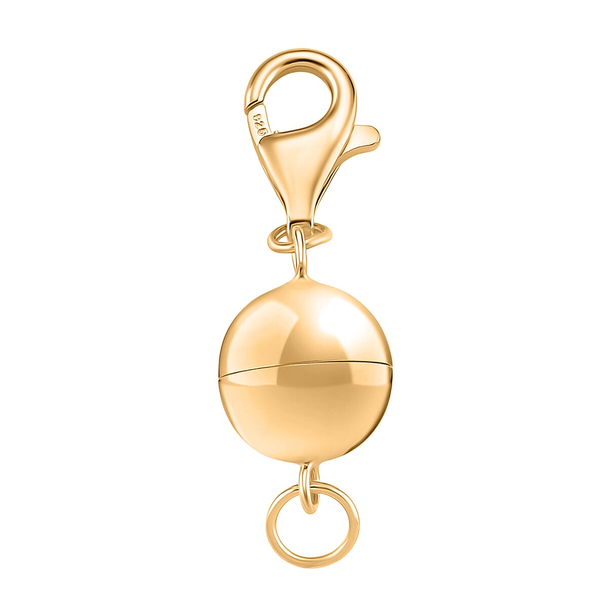 Sterling Silver Magnetic Lock with Lobster Clasp in Yellow Gold Plating 8194648 0