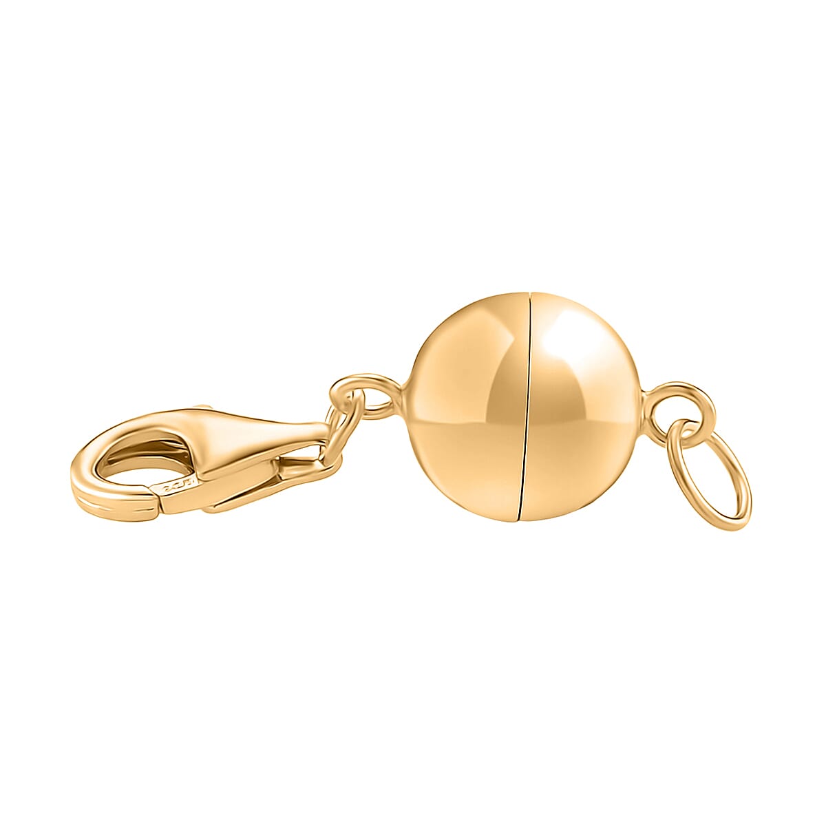 Sterling Silver Magnetic Lock with Lobster Clasp in Yellow Gold Plating 8194648 2
