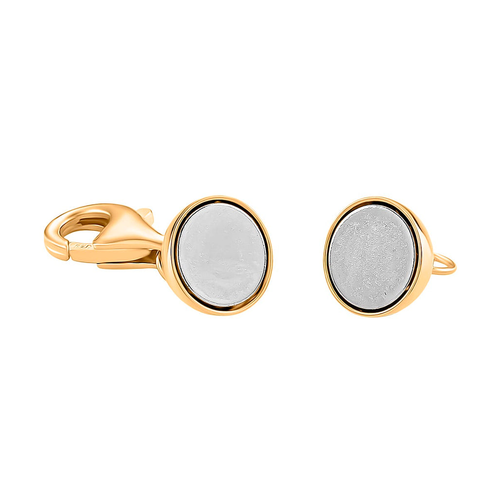 Sterling Silver Magnetic Lock with Lobster Clasp in Yellow Gold Plating