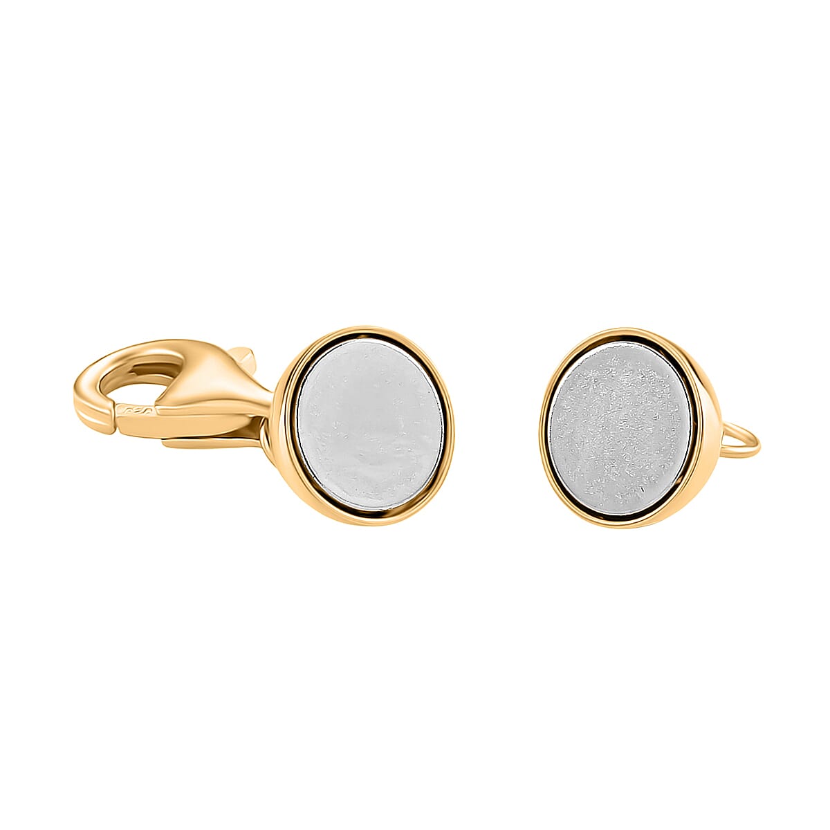 Sterling Silver Magnetic Lock with Lobster Clasp in Yellow Gold Plating 8194648 3