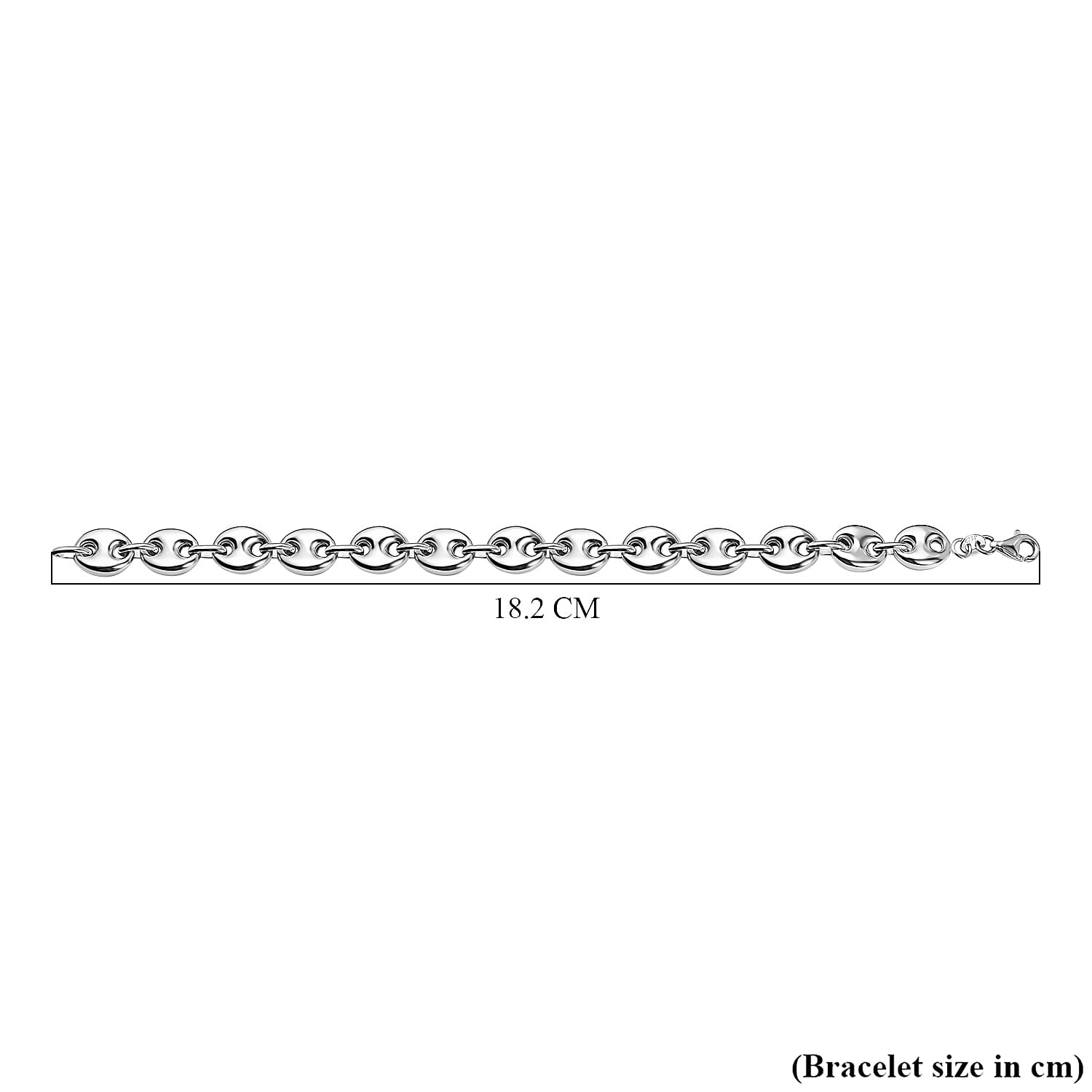 Manhattan Closeout - Sterling Silver Puff Mariner Bracelet (Size - 8), Silver Wt. 12.50 Gms 7657350 4