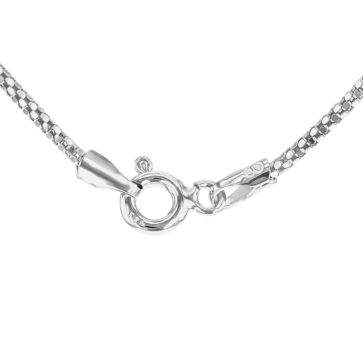 Sterling Silver Mirror Popcorn Chain 30 Inch 7618997 5