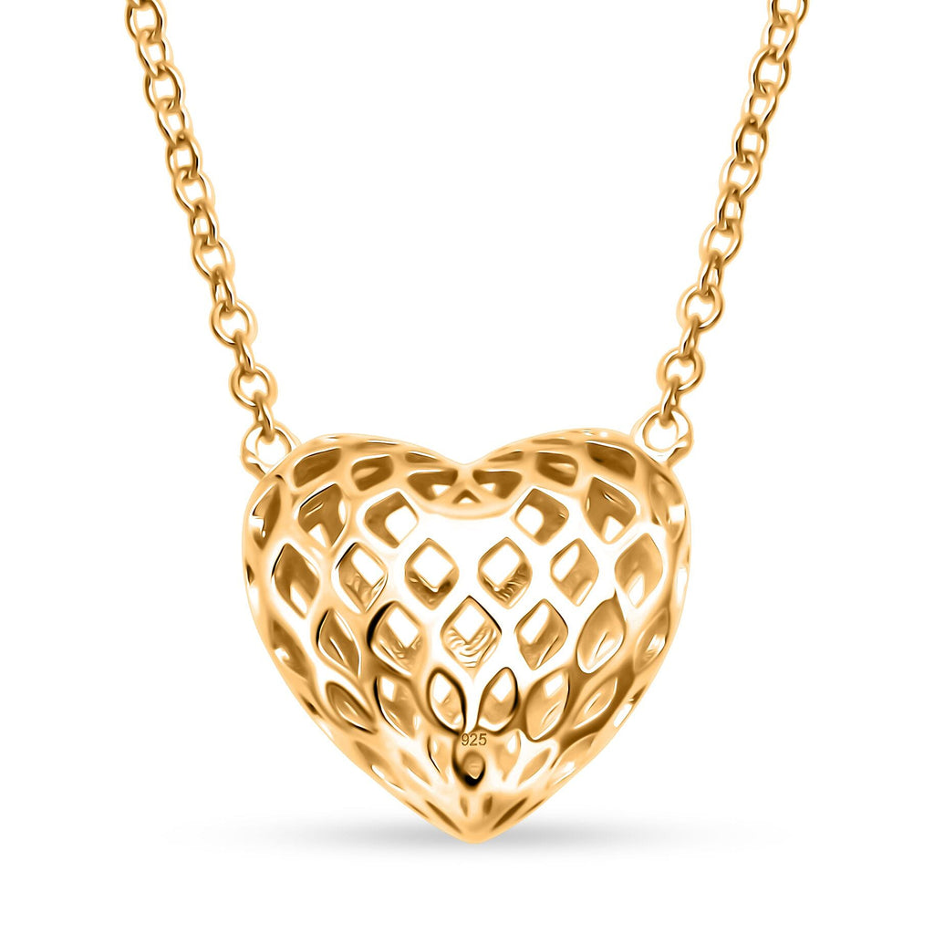 Sterling Silver Necklace (Size - 18 - 1 Ext) with Lobster Clasp in Yellow Gold Plating