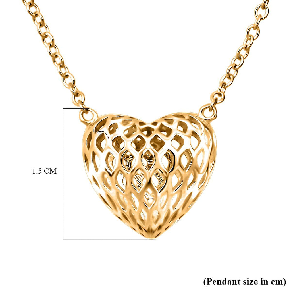 Sterling Silver Necklace (Size - 18 - 1 Ext) with Lobster Clasp in Yellow Gold Plating
