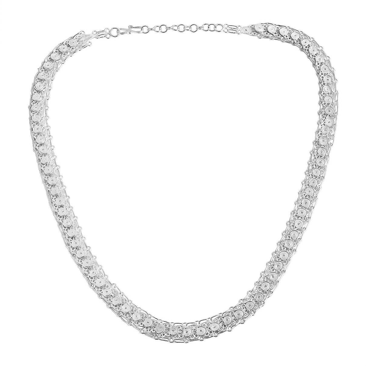 Royal Bali Collection Sterling Silver Necklace (Size 18 - 2 Ext), Silver Wt. 25.80 Gms. 8234077 0