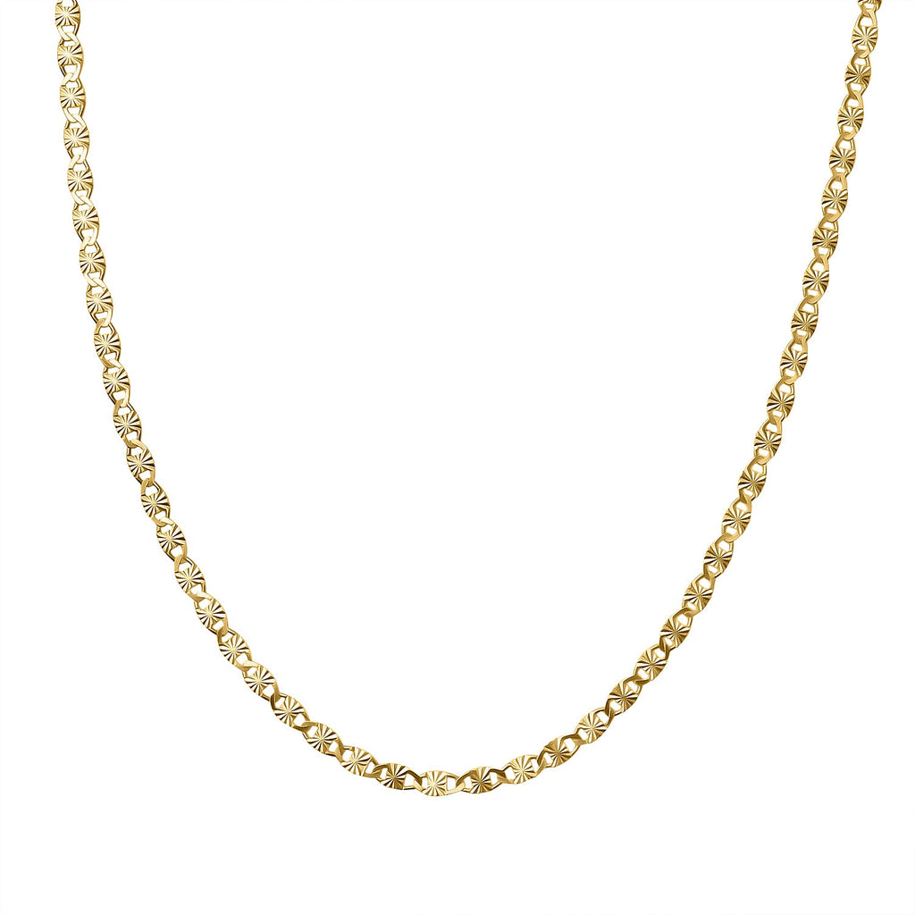 Sterling Silver Necklace (Size - 18) YG