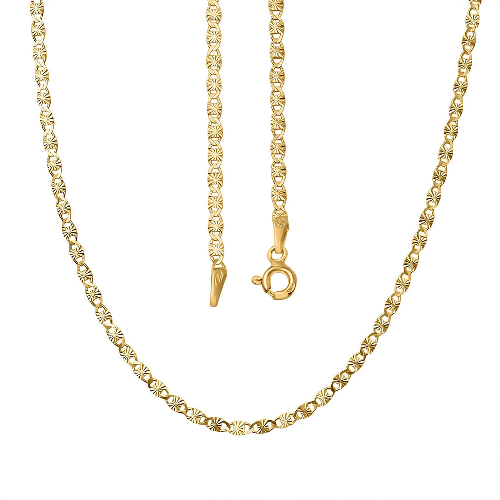 Sterling Silver Necklace (Size - 18) YG
