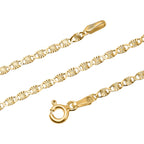 Sterling Silver Necklace (Size - 18) YG