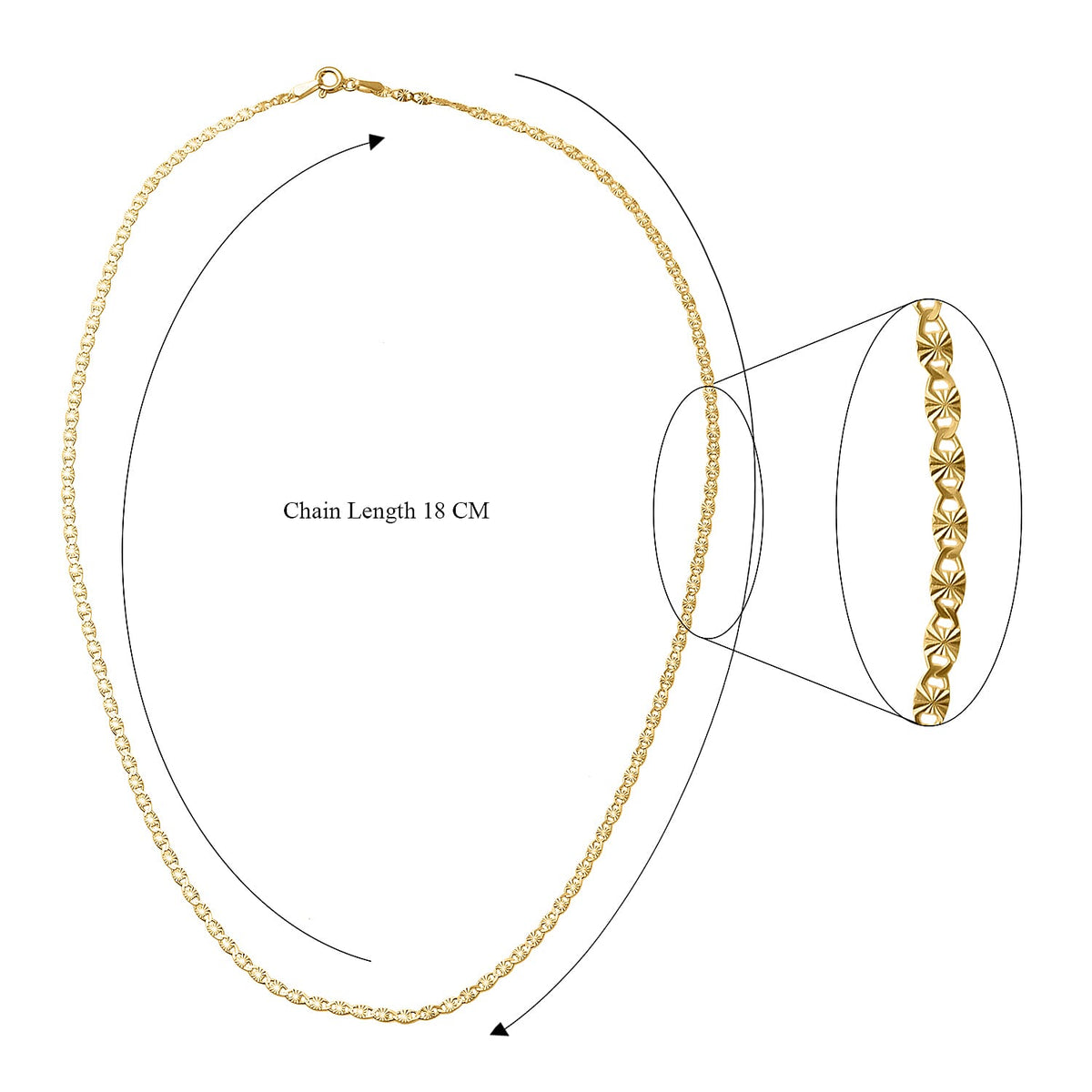 Sterling Silver Necklace (Size - 18) YG 7990585 5
