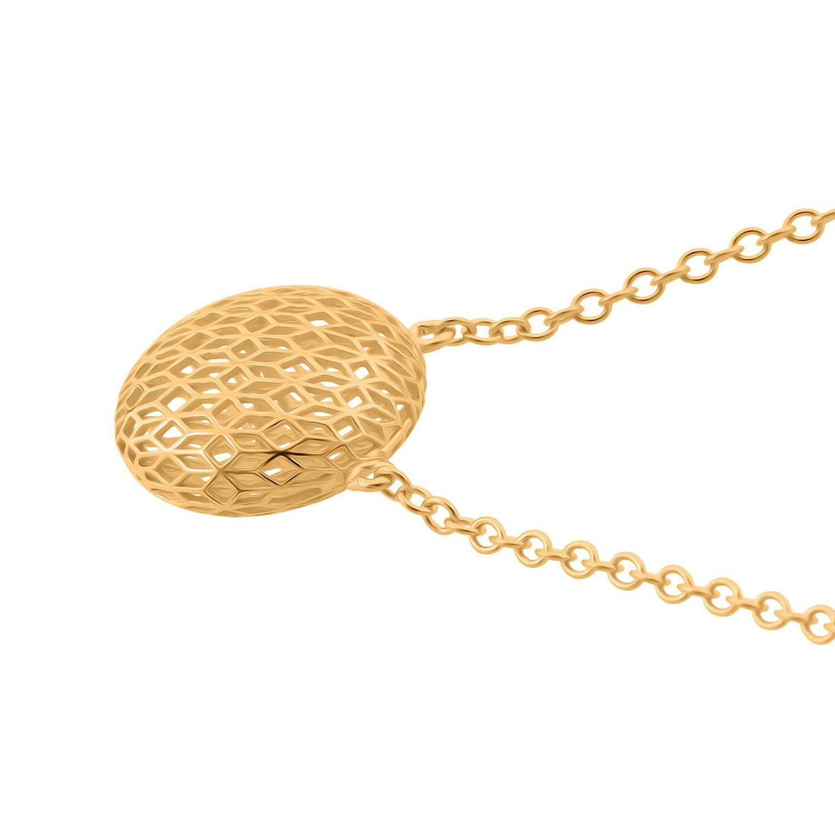 Treasure Of Siam - Sterling Silver Disk Pendant Necklace (Size - 18-1 Ext) in Yellow Gold Plating 8194443 3