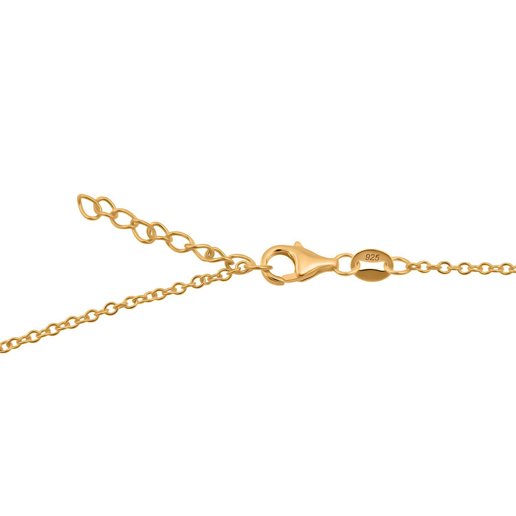 Treasure Of Siam - Sterling Silver Necklace (Size - 18-1 Ext) in Yellow Gold Plating