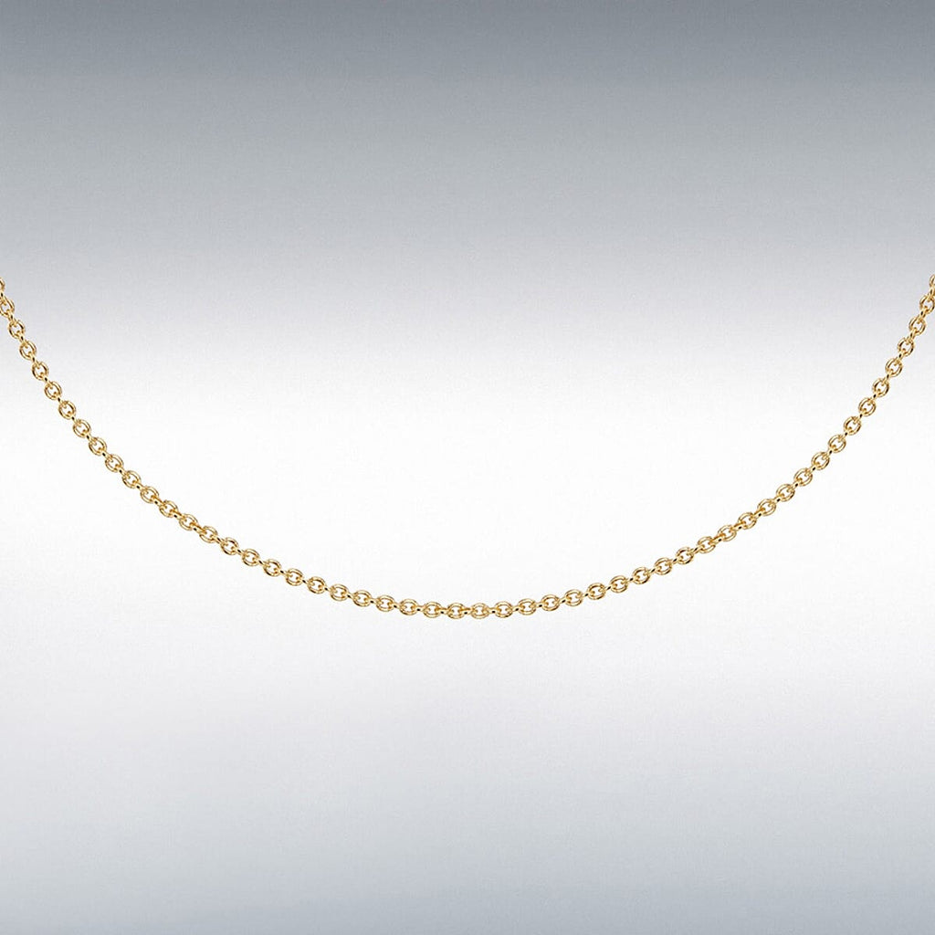 Yellow Gold Plated Sterling Silver Rolo Chain (Size - 18) with Spring Clasp