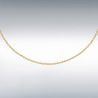 Yellow Gold Plated Sterling Silver Rolo Chain (Size - 18) with Spring Clasp