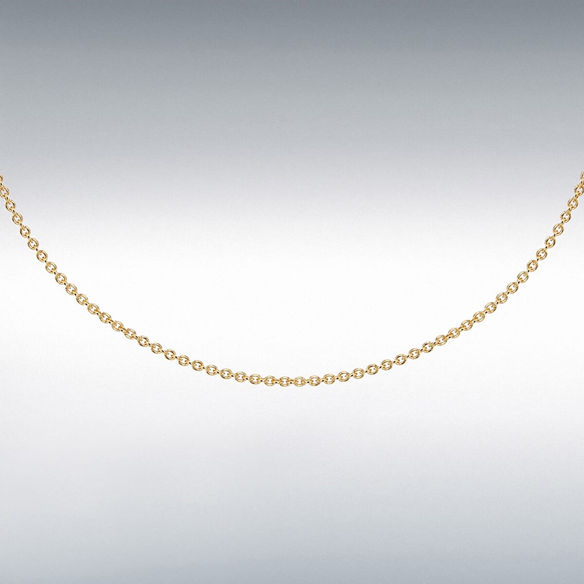 Yellow Gold Plated Sterling Silver Rolo Chain (Size - 18) with Spring Clasp 8481198 0