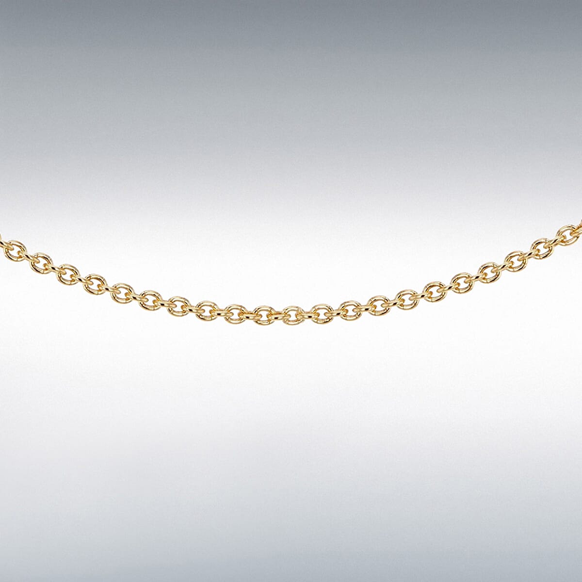 Yellow Gold Plated Sterling Silver Rolo Chain (Size - 18) with Spring Clasp 8481198 1