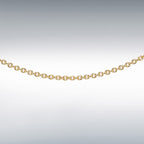 Yellow Gold Plated Sterling Silver Rolo Chain (Size - 18) with Spring Clasp