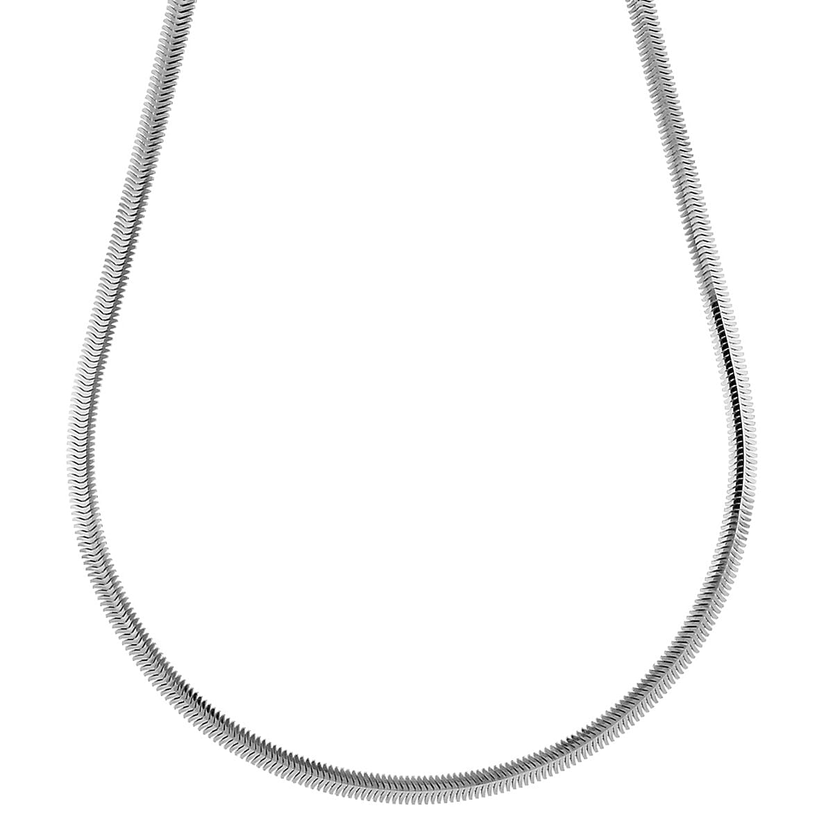 La Bella Fine Italian Jewellery - Handmade Sterling Silver Velvet Tubogas Necklace With Lobster Clasp (Size - 20) 7905065 0