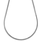 La Bella Fine Italian Jewellery - Handmade Sterling Silver Velvet Tubogas Necklace With Lobster Clasp (Size - 20)